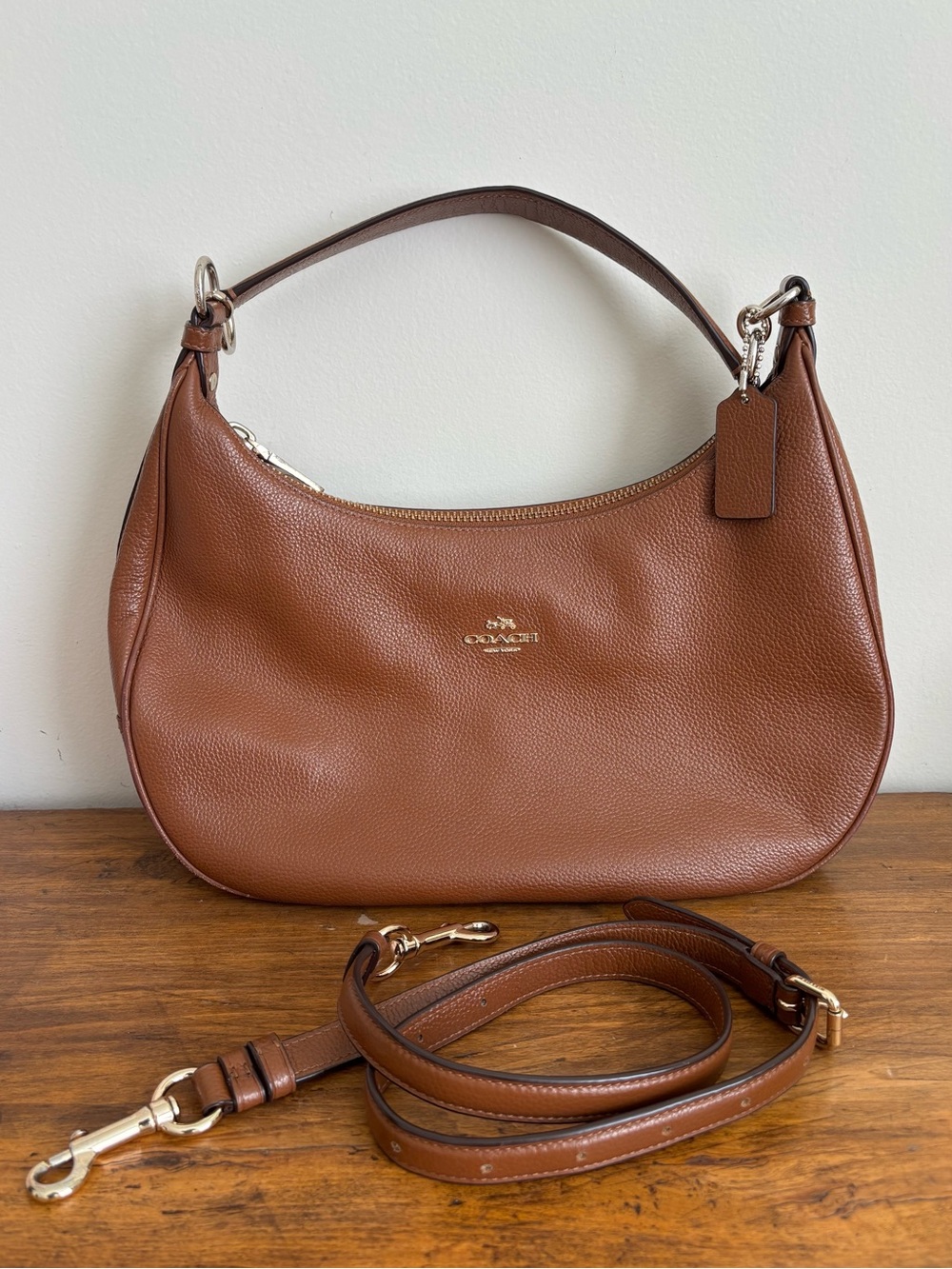 Coach Harley East/West Hobo Tan Leather